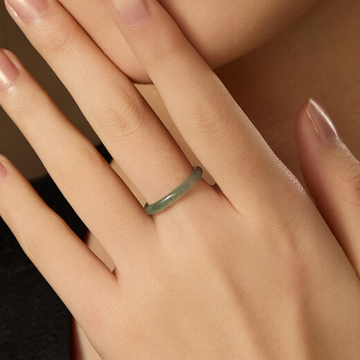 Old temple jadeite ring, ice type jade ring, temperament gift for girlfriend, birthday gift for wife, couple, jadeite ring, ring 13#