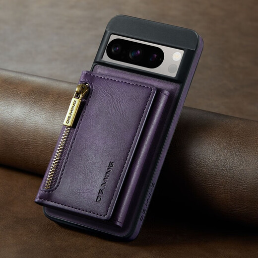 Convient pour Google Google Pixel8 Portefeuille Magnétique Case de téléphone Pixel8pro Anti-Fall Couvercle complet Case de protection M5 Série [Black] Google Pixel8