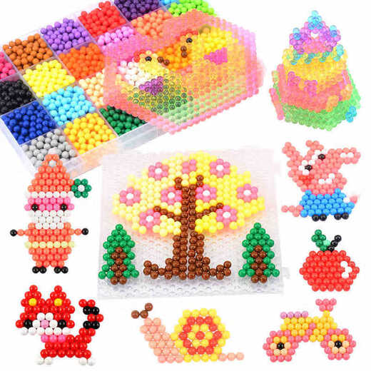 Zhiku Water Mist Magic Bead Night Pearl Toy Magic Beads Brillante Material de juego de niños Diy Hecho a mano Conjunto de material nuevo 48 Color Luminoso Modelo 4800
