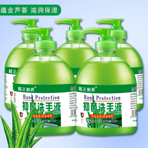 Chaozheng Pharmaceutical Fragrance Antibacterial Hand Sanitizer 500g Clean and Moisturizing Children's Home Pack - Aloe Vera Hand Sanitizer 500ml*1
