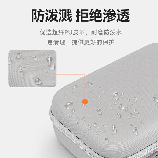 XFJI is suitable for XGIMI Play6 projector storage bag, portable hand-held cross-body backpack, Play6e projector storage box, hard shell protective cover, full set of Vientiane storage accessories, XGIMI Play 6 special projector storage bag - PU gray