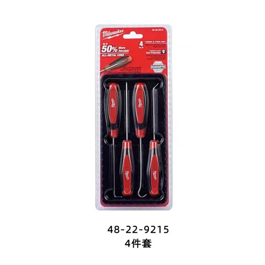 Milwaukee美沃奇汽车维修工具4件套挑钩套装开口销钩针油封钩子48-22-9215 48-22-9215（4件套挑钩套装）