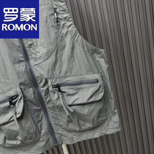 Romon Sommer Neue Sonnenschutzmittel ärmellose Weste leichte und schnelle trockene Mode und vielseitige Feste Farbe Großer loser Weste grau 2xl empfohlen 160-180jin [Jin gleich 0,5 kg]