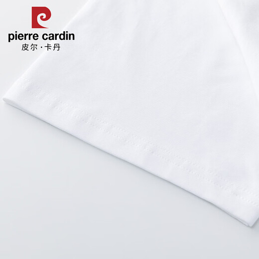 Pier Cardin pure cotton Chinese style white T-shirt for women, short sleeves loose simple and versatile ink printing summer 2025 new top trend 6193 leather powder short sleeve M (recommended 80-105 Jin [Jin equals 0.5 kg])