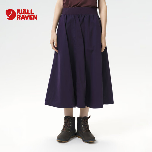 北极狐（FJALLRAVEN）女士半身裙长裙2025春夏城市户外工装裙A字伞裙102512035 555黑色 均码 A36