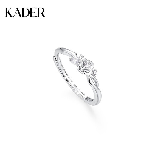 Cardillo Rose Story 999 silver couple's ring A pair of rings for marriage and proposal, adjustable birthday gift for girlfriend Rose Story ring/999 silver/Ghostwriting greeting card