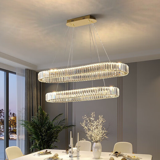 Opp (OPPLE) 2025 new light luxury living room dining room crystal chandeliers LED afterwards... D model 6623-800-Wuji Intelligent Accessible fine