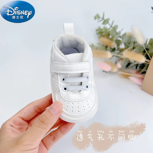 Disney 25 Frühlings- und Herbst neues Baby weicher Sohle nicht rutschernde atmungsaktive Kleinkindschuhe 0-1-Jährige Männer und Frauen Neugeborene Schuhe kleine weiße Schuhe weiß 11 innere Länge (0-6 Monate empfohlen)