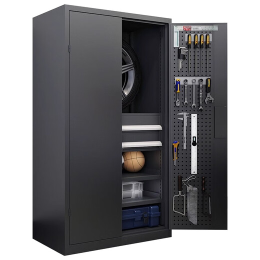 Wen Yijia multi-functional heavy-duty tool cabinet workshop double-door tool box hardware thickened storage iron cabinet thickened gray blue / one drawer + hanging plate