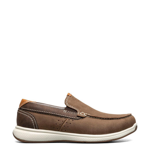 Florsheim Boys, Cross Moccasin Toe Slip-on Little and Big Kids, Mushroom Mushroom 10 Toddler
