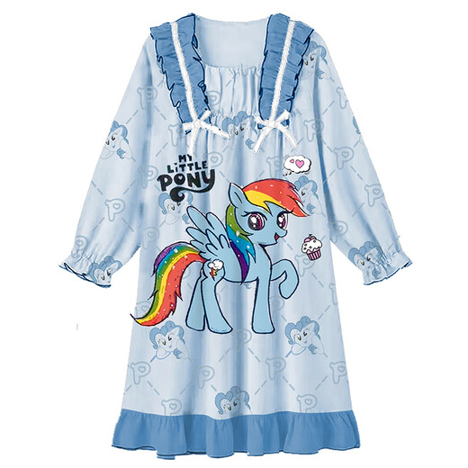 
Little Pony (MY LITTLE PONY) Children's Pajamas 2025 New Spring and Autumn Modal Big Children Girl Night Dress Long Sleeve Parent-Child Girl Little Pony 2H--ST-12189 170 12 sizes (120-130)cm
