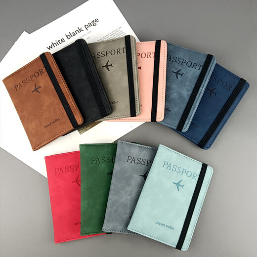 Fengxi grenzüberschreitende Stelle Pass für Charterluftticket Clip PU Leder Passport Cover Reiseschutzschutz Abdeckung ID Ordner Support Pink