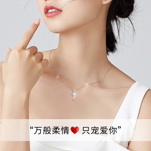 Chinese gold mini skirt platinum diamond necklace women platinum pendant wedding birthday gift for girlfriend and wife wedding platinum mini skirt diamond necklace gift silver chain
