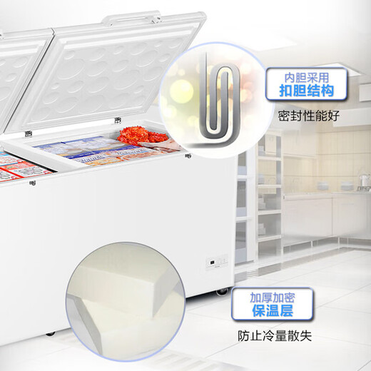 海尔（Haier）冰柜719L超大容量卧式商用大冰柜500升以上大冷冻柜-38°超低温速冻一机多用100小时断电保护 719HEZ-38度速冻 五面制冷