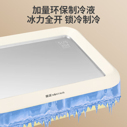 金正金正炒酸奶机家用小型迷你自制冰免插电炒酸奶盘炒冰沙儿童炒冰机 超大款(粉色)304食品级不锈钢+送2冰铲