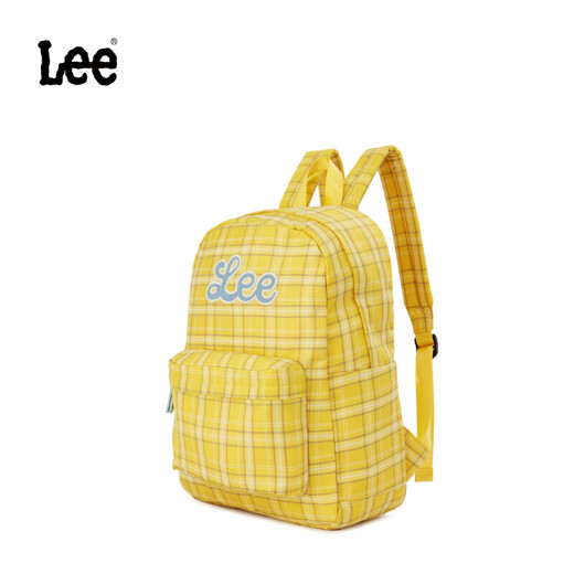 Lee格纹双肩包小辣李嘉琦同款轻便时尚书包大容量格子短途旅行背包