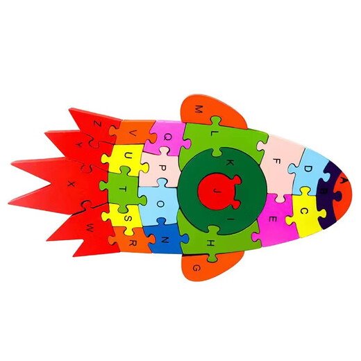 Burjuman Baby Puzzle Große Blöcke Einführend Digital Cartoon Piezoelektrische frühe Bildung Spielzeug 26 englische Buchstaben doppelseitig verdickt (90% Auswahl)
