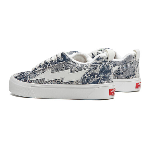 Lightning X Storm Picasso Gemälde gemeinsam von Blitzmännern und Frauenschuhen Rache Sturm kleine Duftbrotschuhe Erhöhten Paar Skateboardschuhe LS-699 Sternenhimmelblau 45
