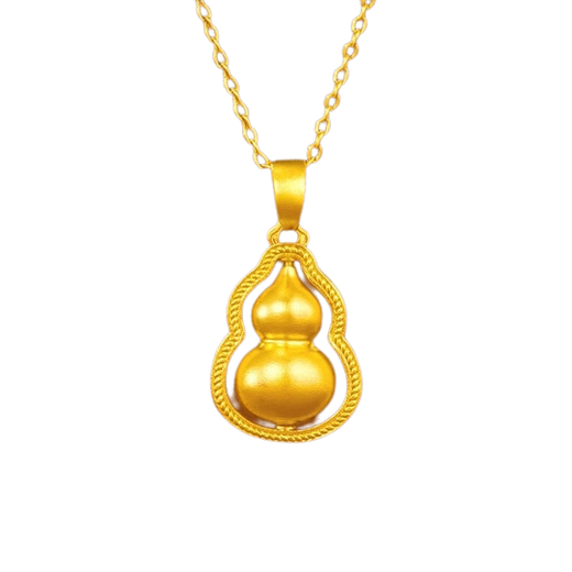 OAH9999 gold gourd pendant for men and women 2025 new pure gold Fulu necklace pendant for girlfriend plated Lao Fengxiang same style gourd pendant Lao Fengxiang same style 1.11g