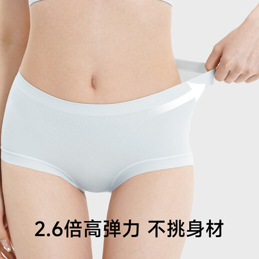 Herbal primary color underwear for women 2025 new style seamless polylactic acid underwear antibacterial breathable mid-waist underwear for girls six pieces L size