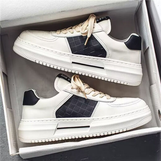 Xianxiqi men's shoes thick-soled small white shoes spring new style breathable sports and leisure increase 9906 white and green 39