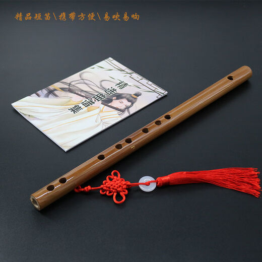 Play infinity flutes for beginners without membrane holes adults, children, young men and women students, flutes, national musical instruments self-learning, short, boneless membrane holes E-tuning (approximately 42CM long) ordinary set meal