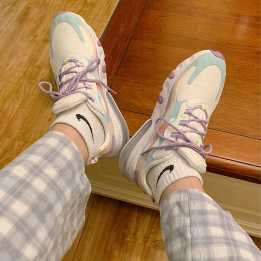 耐克（NIKE）AirMax270白黑粉蓝耐克低帮休闲气垫跑步鞋男女CI3899-500 灰粉色 女款 CJ0619-103 35.5