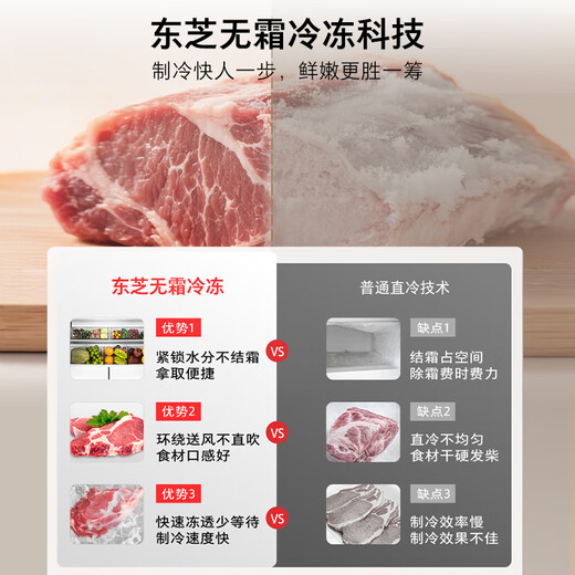 TOSHIBA White Pearl 546 French multi-door four-door dual system ultra-thin zero-embedded small-family household refrigerator first-class energy efficiency inverter national subsidy GR-RF546WI-PM171