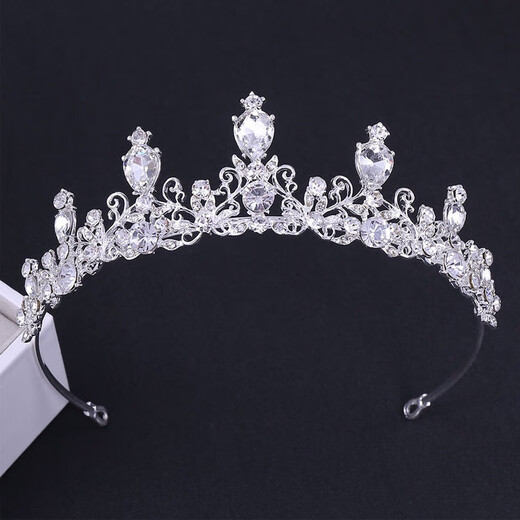 This piece of sea crown tiara children's hair accessories hairband proposal crown birthday gift bride crown crystal tiara crown tiara (five diamonds)