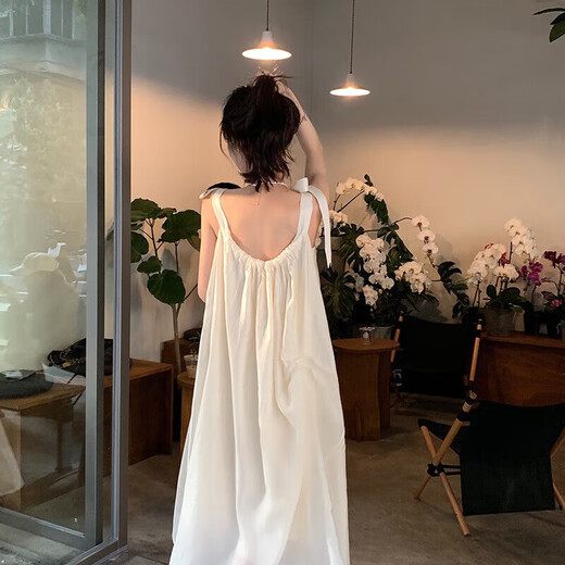 LUGeli Kleid für Frauen Langer Rock Suspender im Strand Urlaub sanftes Foto NEUER GEWANNE LOSSES BEACH ROCKEKLOCK KEISE APRIKOT COPP L [Empfohlen 100-120 Jin [Jin gleich 0,5 kg]]]