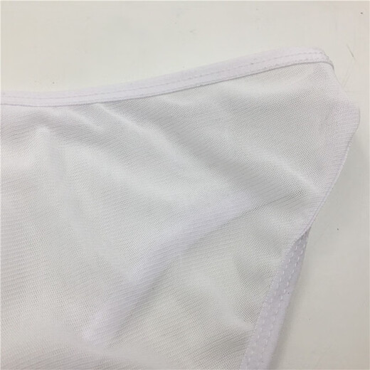 Private Shang Men's Sexy Underwear Transparent Underwear Stretch Mesh Revealing Hole Briefs White G-string T-Pants One Size 160Jin Jin is equal to 0.5kg within