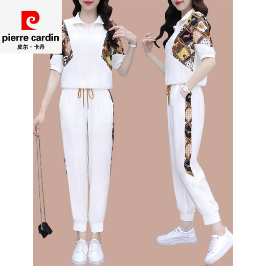 
Piercardan ice silk casual sports suit for women in summer 2025 new running suits to make them look slim and fashionable and stylish short-sleeved two-piece set (1389) Blue L (recommended 100-110Jin [Jin equals 0.5 kg])