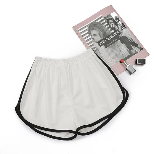 Summer new sports shorts for women, loose casual wide-leg pants, high-waisted quick-drying three-quarter pants, Zhuohe J01 simple pants black S