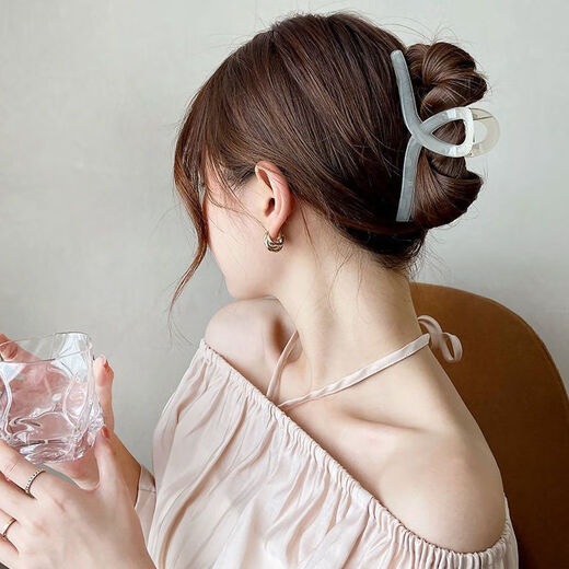 SAHANE Zuoyu 11CM cross jelly color hairpin back head grabber feminine style hairpin shark clip hairpin hair accessory jelly rice 11CM