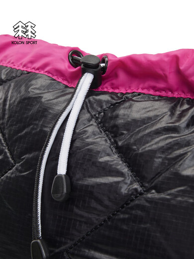 KOLON SPORT可隆腰包 男女同款户外露营垂钓金属刺绣迷你水桶包 XXX LUBH4WTK07-BK 黑色