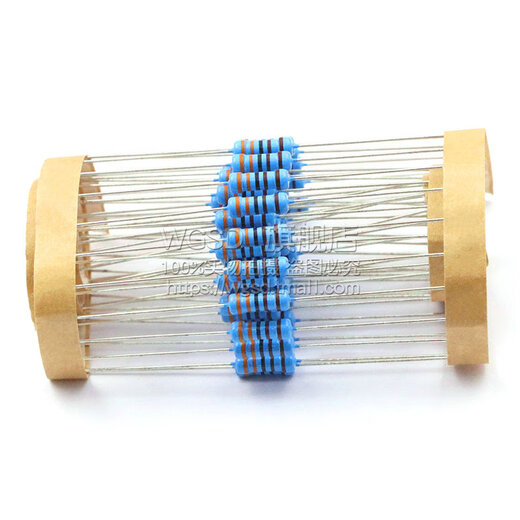 Dafuri metal film resistor 1/2W component 2k 1K 4.7K 10K 100K 100 ohm 120 ohm 1M1% 1/2 metal film resistor 1% 2.4K (50 pcs)