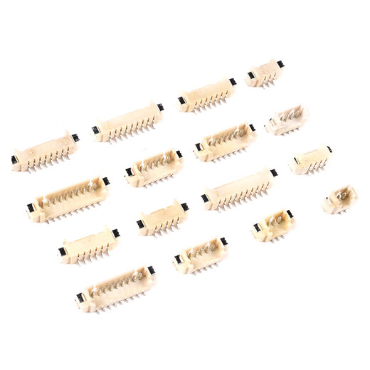 Zejie MX1.25mm pitch patch socket horizontal vertical patch 2/3/4/5/6/7/8/9/10P connector MX1.25 gold-plated ultra-thin horizontal patch 4p (10 pieces)