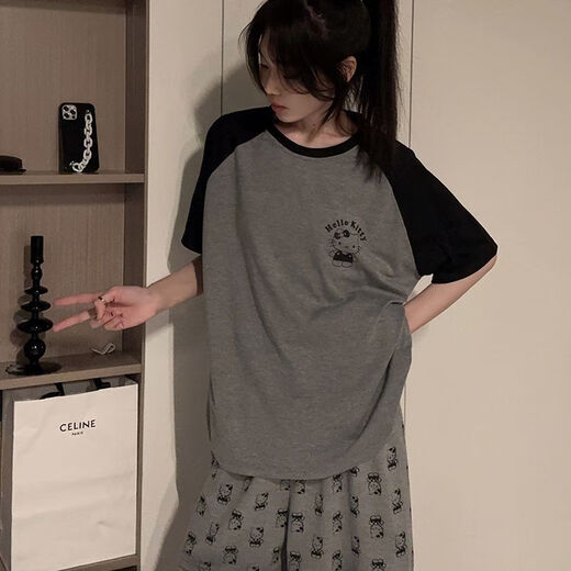 京濮飞夏季卡通甜美睡衣薄款两件套家居服广州十三行 689熊 170 M码【建议80-90斤】
