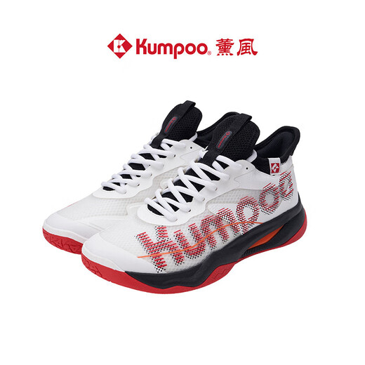 薰风（KUMPOO）羽毛球鞋耐磨减震透气熏风比赛训练鞋厚羿KH-G826 白/红/黑  41