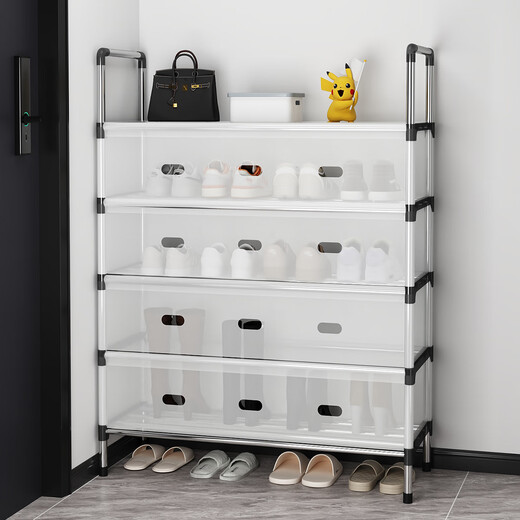 Small craftsman material shoe rack dust-proof home door multi-layer closed dormitory small simple storage rack 6 layers