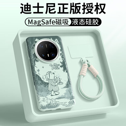 迪士尼（Disney）正版适华为Mate70Pro壳新款Mate60Pro+液态硅胶带绳70ProSN9763 粉白[磁吸]-祈愿蜜林进 华为Mate70Pro