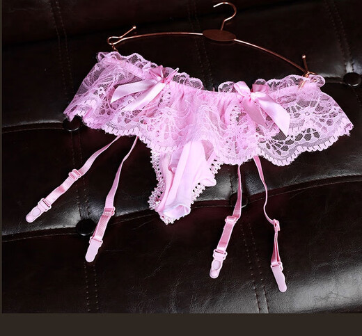 Japanese sexy lace thong for men with jj set of underwear, sexy transparent low-waisted seamless temptation bed underwear, white jj opening 100-160Jin Jin is equal to 0.5 kg