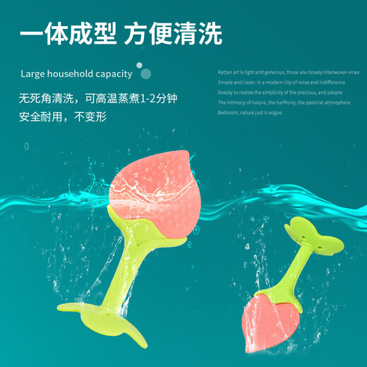 Baby teeth grinding rod three-dimensional fruit teeth glue baby silicone bite Le newborn teeth grinder comfort glue toy strawberry + apple + peach + orange + grape [bag food grade silicone - fruit teeth glue sheet