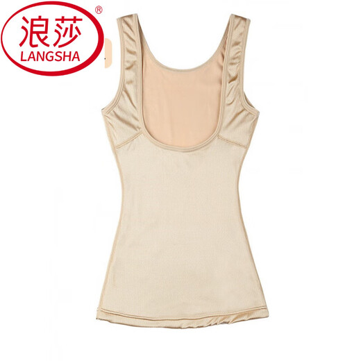 LangSha Winter Breast Support Body Shaping Warm Vest Women's Velvet Thickened Tummy Control Waist Vest Nursing Bottoming Thermal Underwear Skin Color 3XL 155 to 170Jin Jin is equal to 0.5 kg