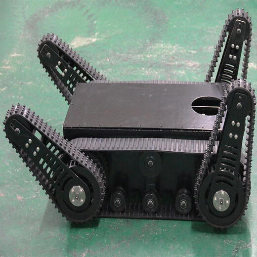 Kezitu small swing arm rubber track chassis Remote control all-terrain walking intelligent robot manufacturer supports customization ZD-70 swing arm chassis