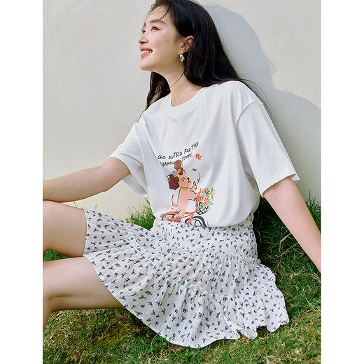 Inman dulce pastel floral falda corta 2025 ropa de verano para mujeres atuendos de gente nueva para hacerte lucir falda de línea delgada