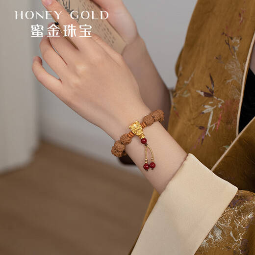 HONEYGOLD 蜜金珠宝黄金足金古法文玩系列吞金驭浪三通吊坠HGG1697工费200元/件 6.71g