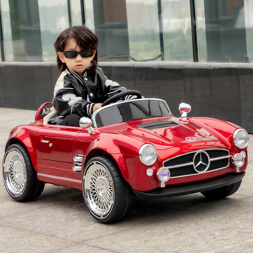 Kangshuai Aibeimei children's electric car, four-wheeled, can be made into a human, with remote control, can be driven, a toddler toy car, 1-5 years old, electric car for children, standard white, hard seat + remote control + 12V4A + trunk