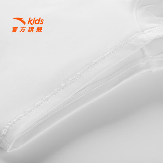 ANTA Children's Skirt Girls Clothing 2026 Summer Fashion Lapel Trendy Student Girls Dress with Shorts Versatile Pure White-1 140 cm