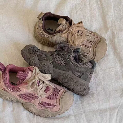 Schöne Elefant 2025 Frühling Neue Kindersportschuhe für Jungen und Mädchen im Freien Wanderschuhe für große Kinder für große Kinder koreanische Produkt Casual Running Shoes YF-9922 Grau 26 innere Länge 16,2 cm
